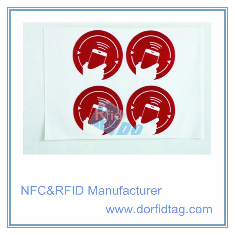 Ntag216 PET NFC smart tag with UID printing